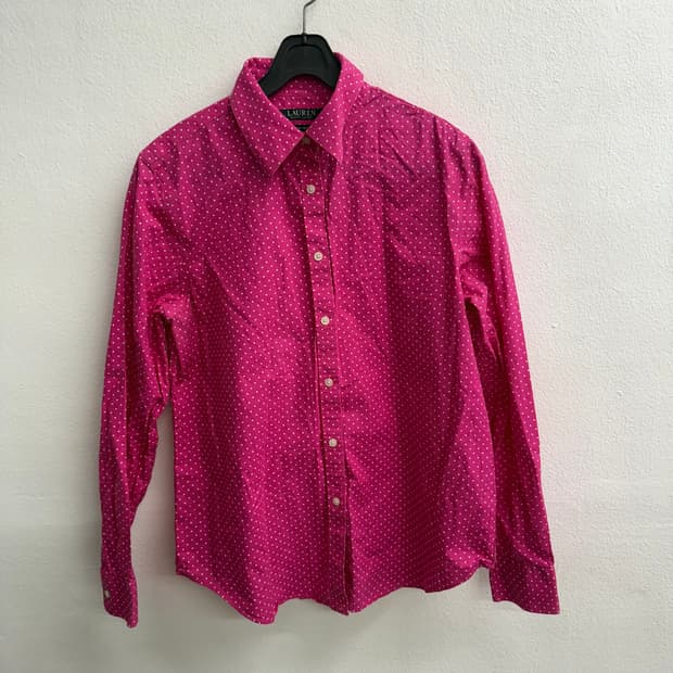 로렌 랄프로렌 핑크 포인트 셔츠 M