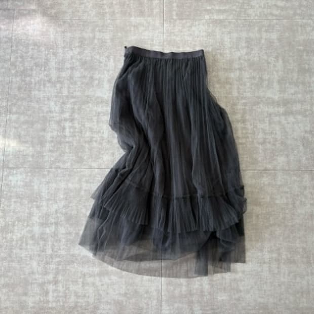 sheer layered tulle skirt