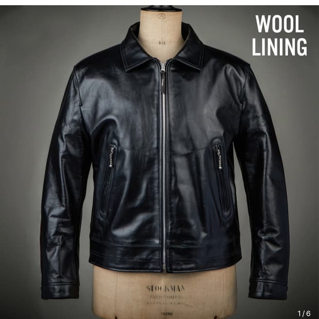 디아프바인 카프스킨 스포츠 레더자켓 XL(105) - 울라이너