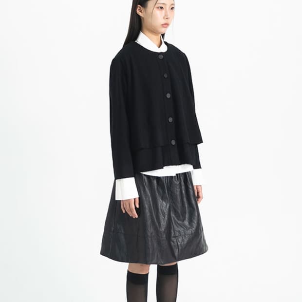 유노이아 새상품  Button Cardigan 블랙