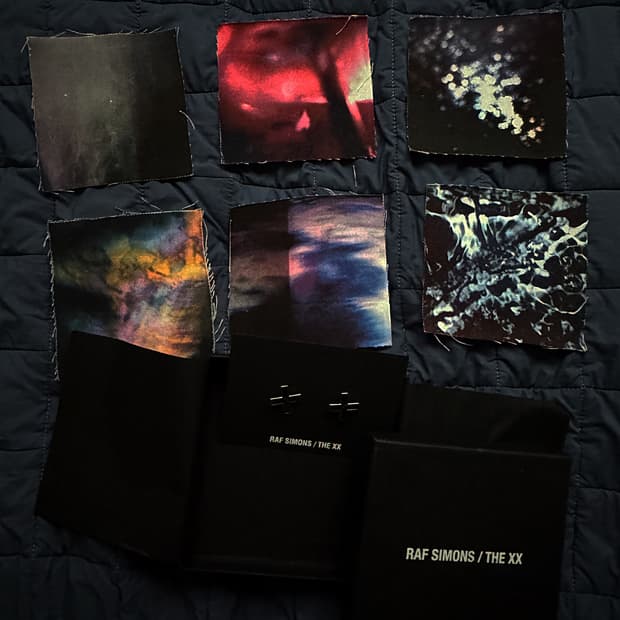 Raf Simons x The xx 10th patch & pin set