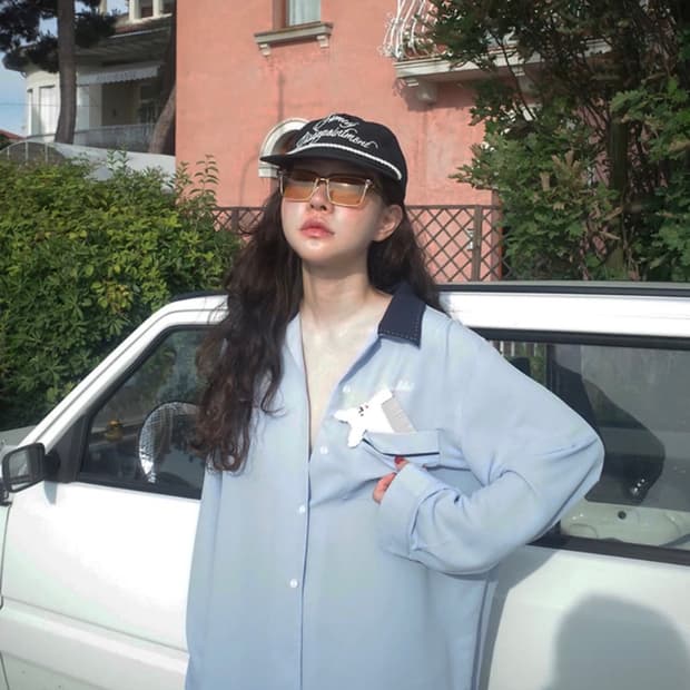 프레클 볼링 셔츠 블루