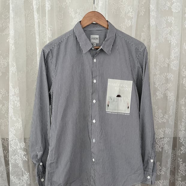 100) 이지오 옴므 EZIO 스트라이프 셔츠 블랙