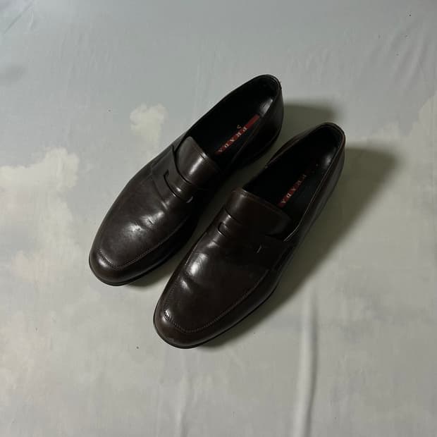 Prada sports strap loafers shoes