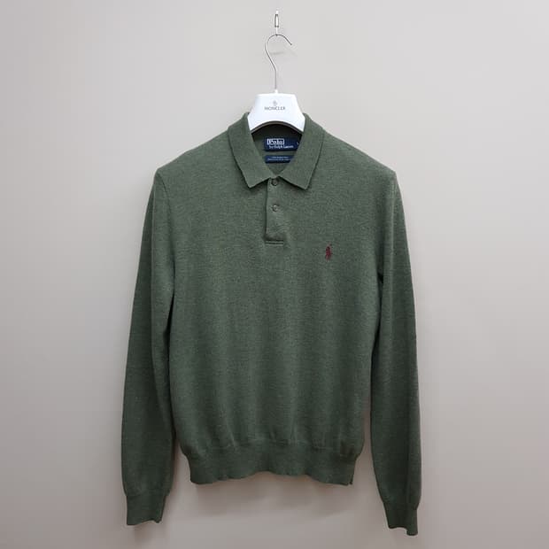 폴로 랄프로렌 메리노울 카라 니트 L사이즈