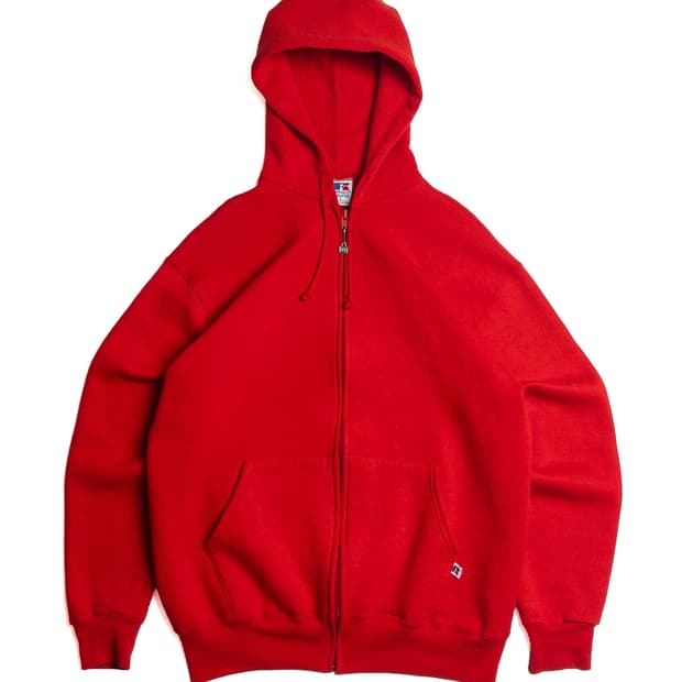 90s Russell Blank Hoodie Full Zip USA