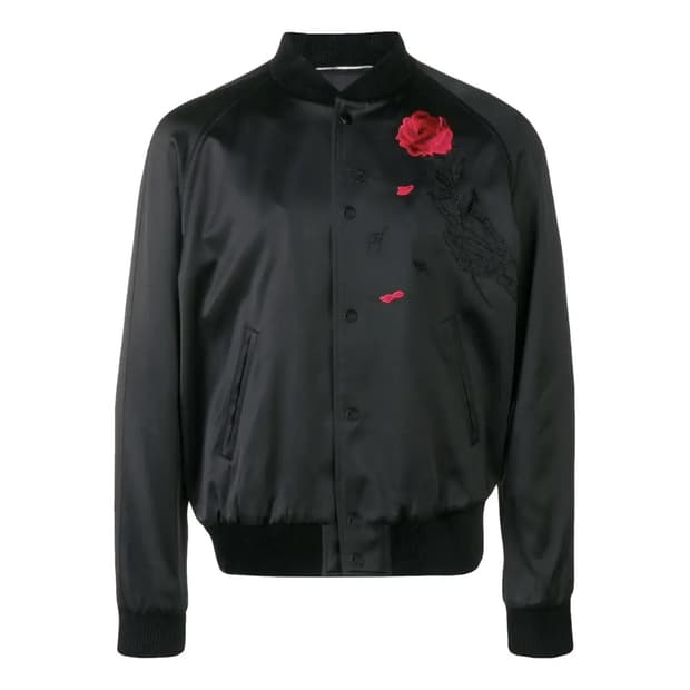 [BTS 지민님 착용] 생로랑 18fw 로즈 실크 봄버 자켓