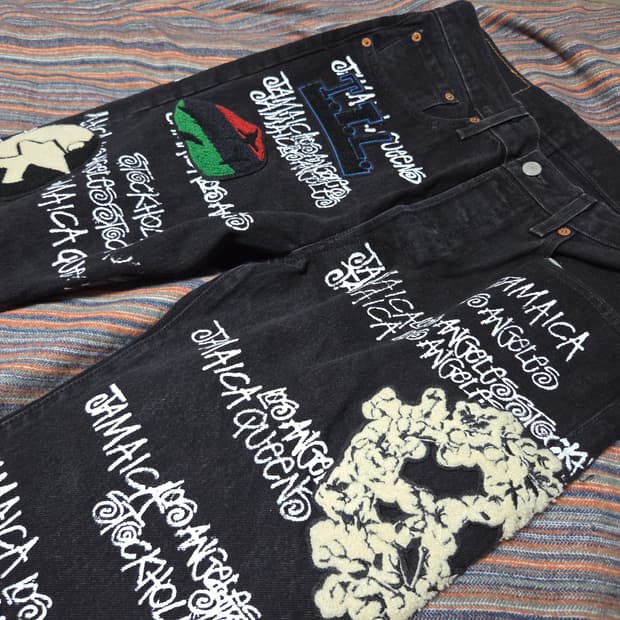 스투시 x 아워레가시 x 데님 티어스 TTL 501 진 블랙