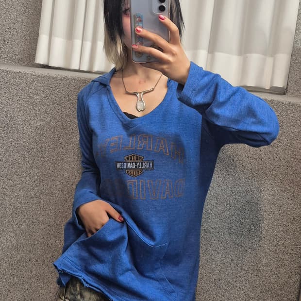 HARLEY DAVIDSON V-NECK HOODIE