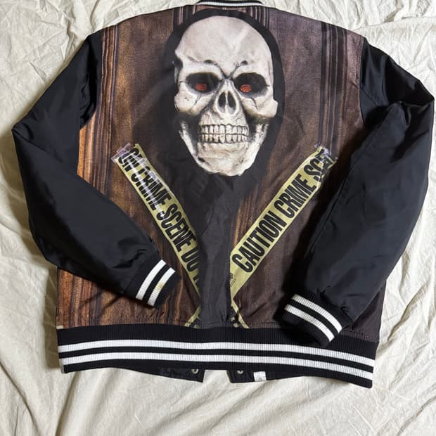 디네댓 바시티 스컬 자켓 