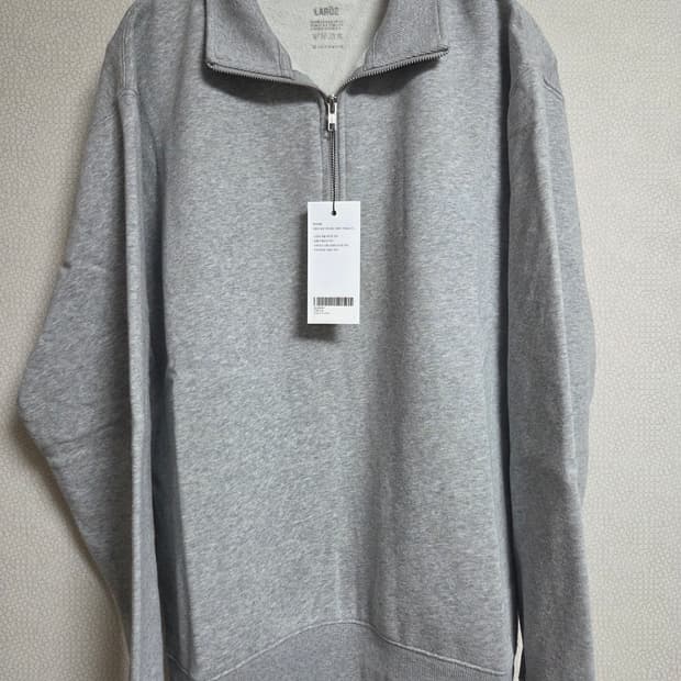 지오다노 하프집업 맨투맨 그레이 L