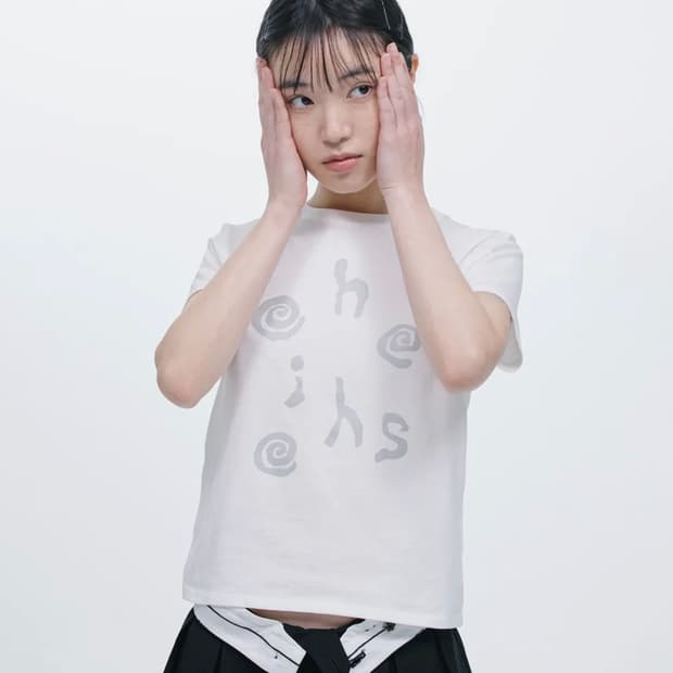 오헤시오 LOGO SLIM T-SHIRT, WHITE