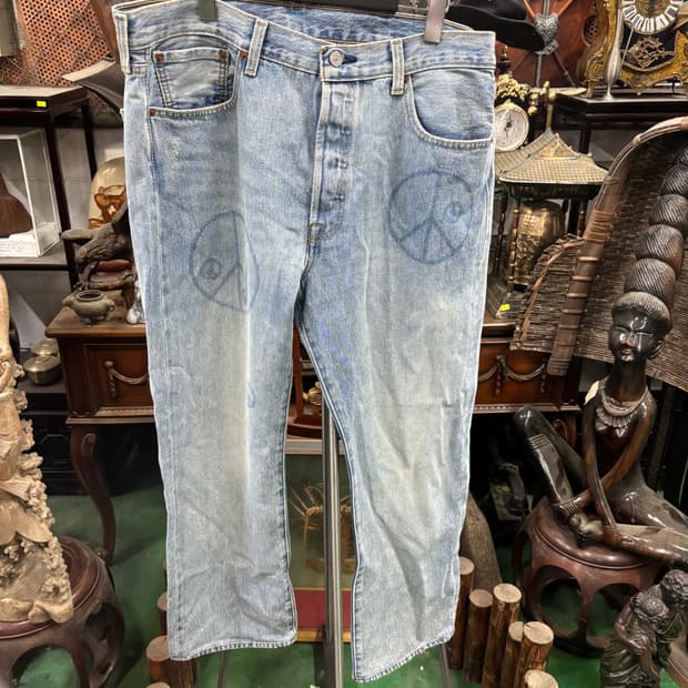 리바이스 150주년 기념 한정판 501 피스 워싱 청바지