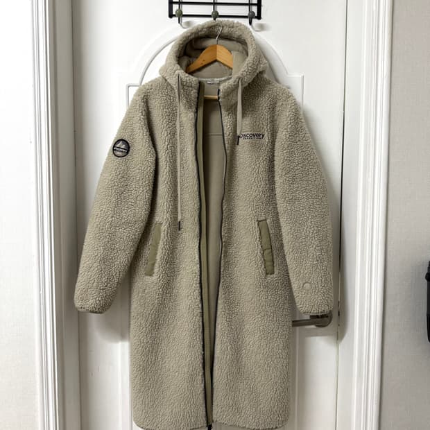 90사이즈 디스커버리 롱후리스 롱뽀글이 베이지