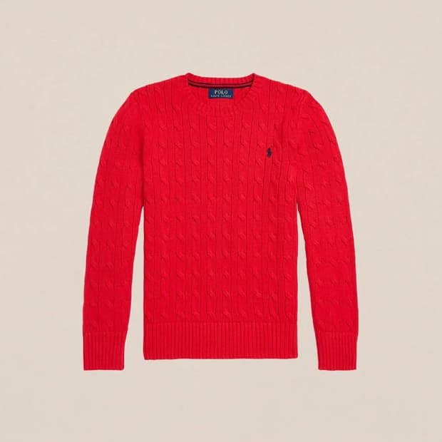 폴로 보이즈 니트 레드
