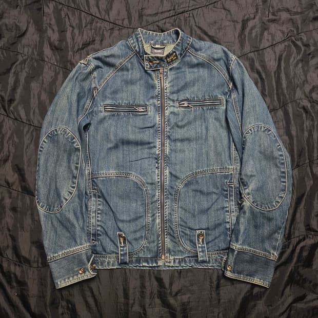 지스타 싱글 차이나 데님 자켓 L