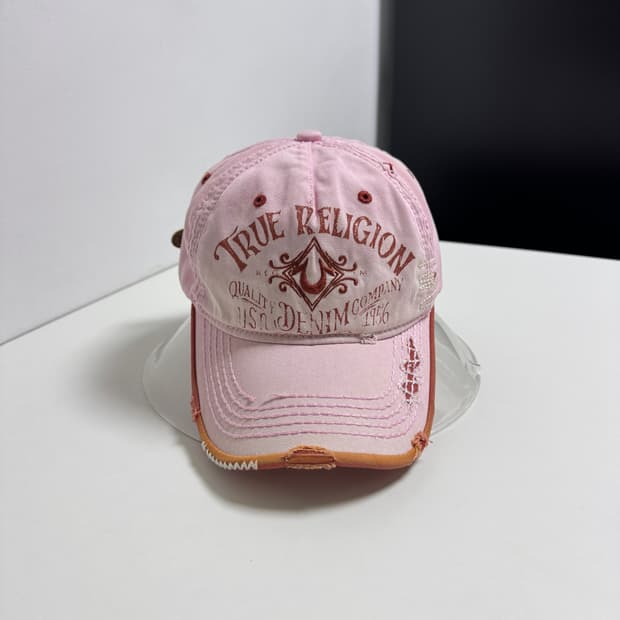 트루릴리젼 핑크 빈티지 볼캡