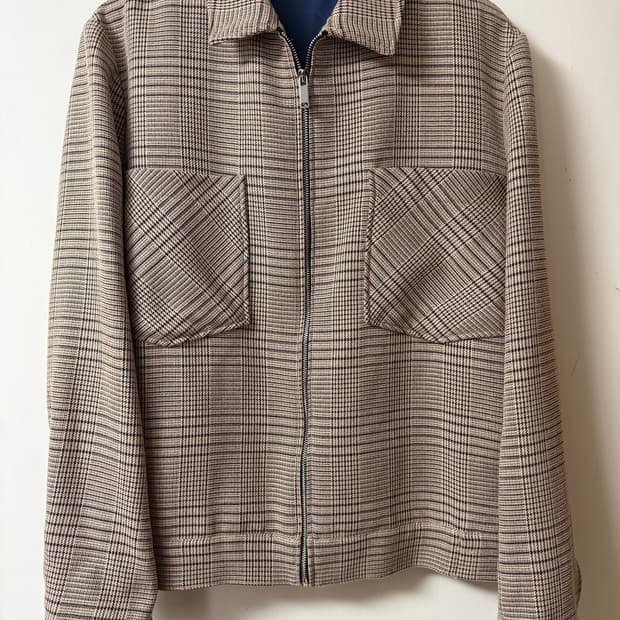 자라 체크 오버셔츠 자켓