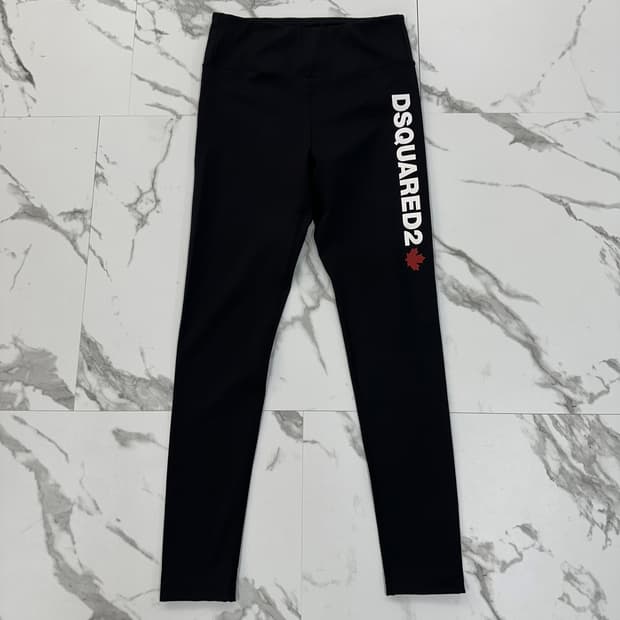 디스퀘어드 로고 프린트 레깅스