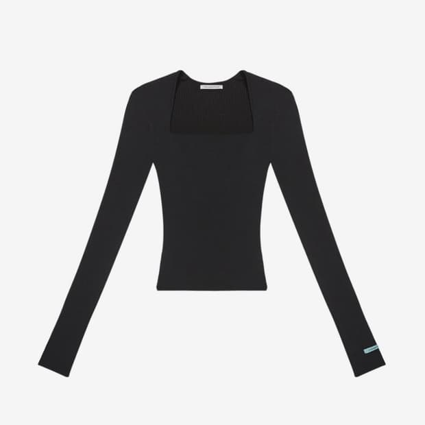 인스턴트펑크 스퀘어넥 니트 긴팔