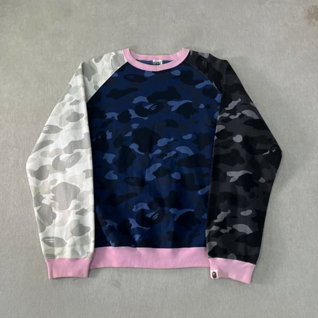 100 베이프 2005 카모 OG 크레이지 맨투맨