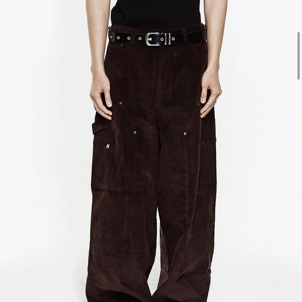 [2]알렌느 카펜터 카고 코듀로이 팬츠 브라운