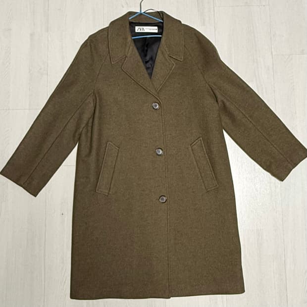 자라 울 블렌드 미니멀 코트 ZW collection