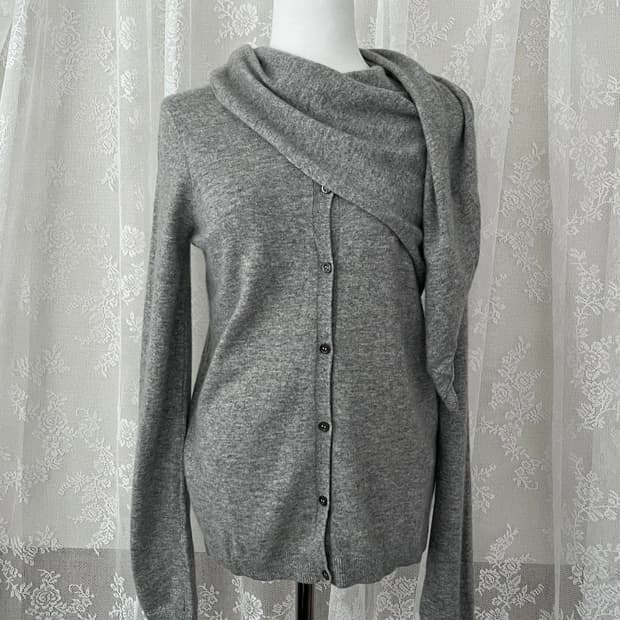 S) 휴고보스 BOSS 여성 캐시미어 니트 가디건 그레이