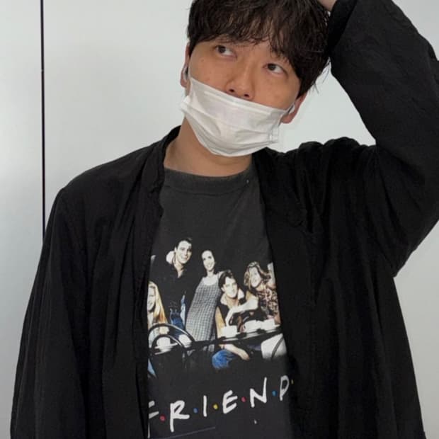 세인트 마이클 프렌즈 티셔츠 블랙 xl