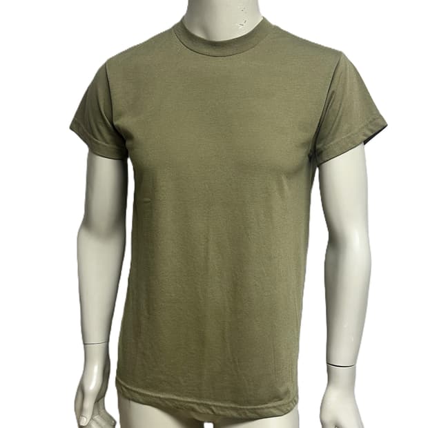 미군 카키색 라운드 반팔 티셔츠 (M) (14) (만원샵)