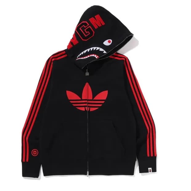 [새상품] 아디다스 베이프 샤크 후드집업 L