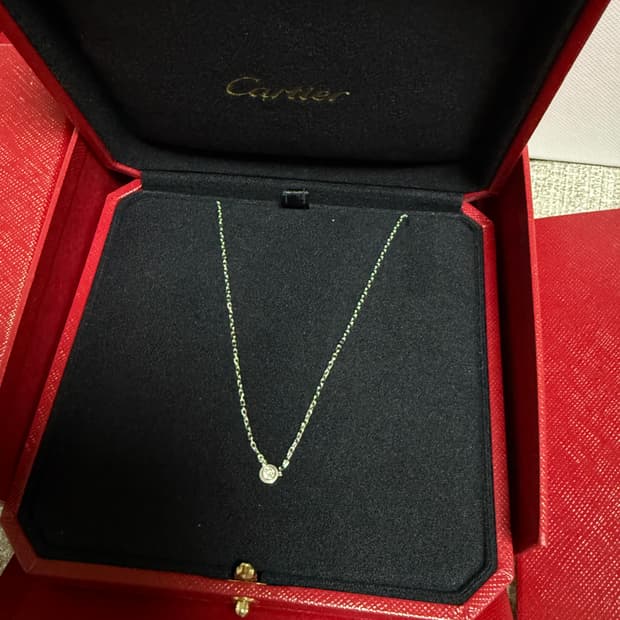 까르띠에 다무르 다이아몬드 목걸이 화이트 골드 스몰