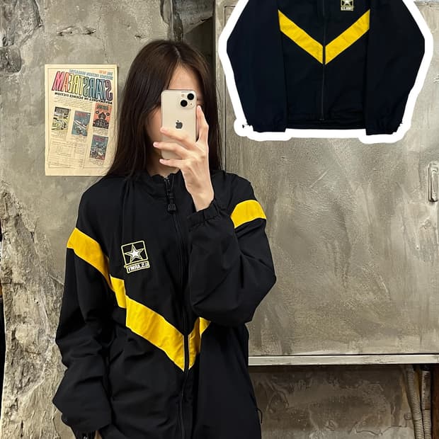 US ARMI APFU 미군 바람막이 블랙 M #csz573