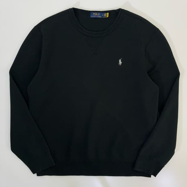 Polo  폴로 랄프로렌 신형 QR 자수 블랙 맨투맨 