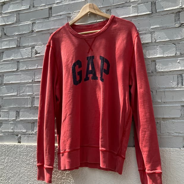 Gap  핑크 스티치 스웻셔츠 L