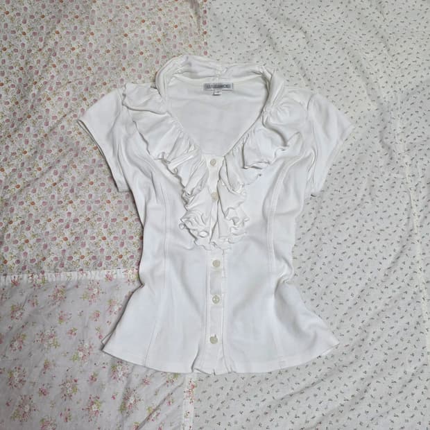 나라까미체 셔츠 블라우스 반팔티 로걀 일브