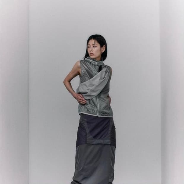 ojos 3-Way Nylon String Skirt / Black