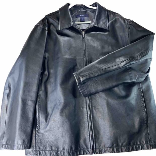 올드 갭 레더 집업 자켓