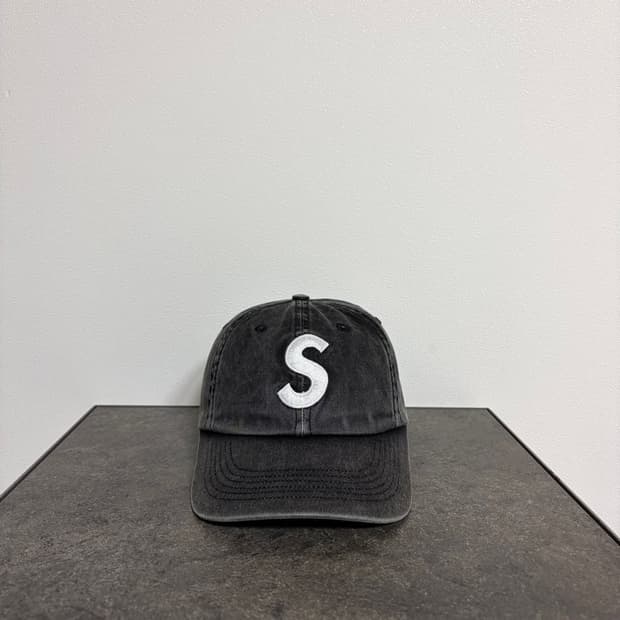 (OS) 슈프림 S로고 볼캡 모자 22fw 피그먼트 블랙