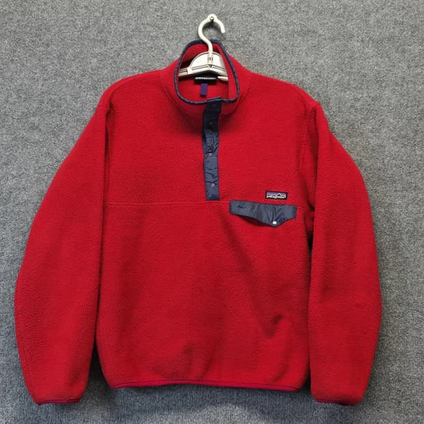 90s 파타고니아 신칠라 스냅-T 레드/네이비 자메이카