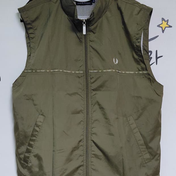 [L] Fred Perry 히트유니온 정품 올리브 카키 베스트