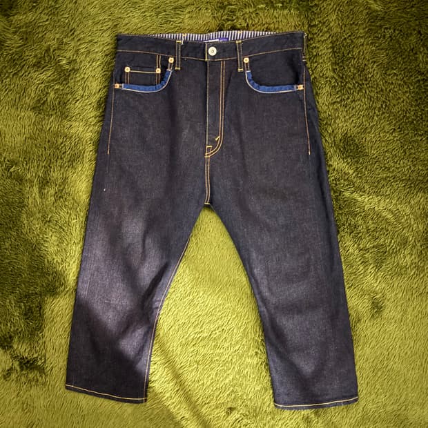 [S] 꼼데가르송 준야와타나베 14AW 신치백 사루엘 데님 팬츠