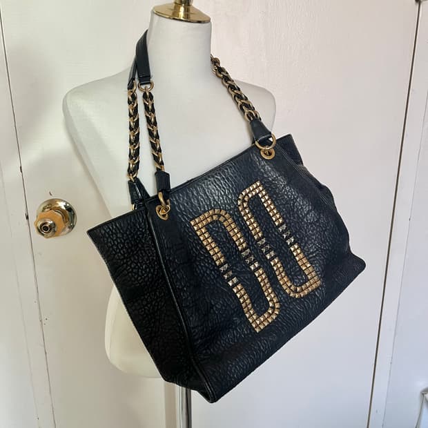 DAKS DD Logo Studded Dot Bag