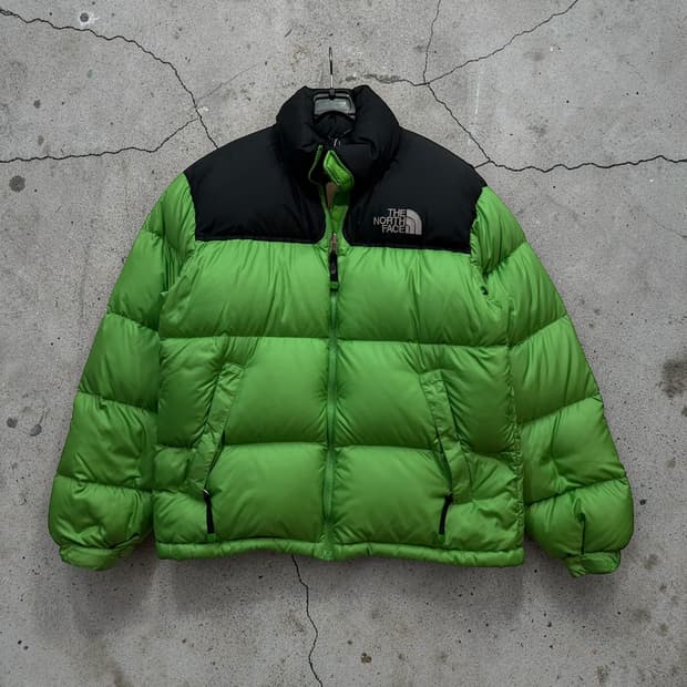  The North Face Nuptse Green Down Puffer