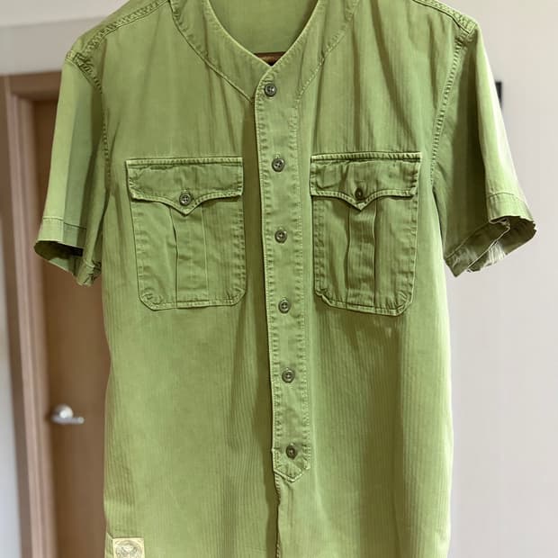 (L) RRL 베이스볼 셔츠 퍼티그