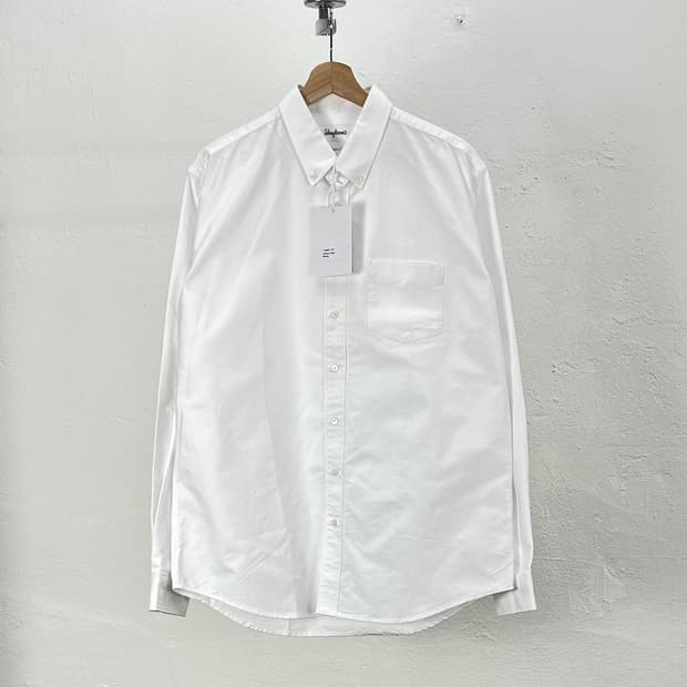 슈나이더맨즈 화이트 체스트 포켓 베이직 옥스포드 셔츠