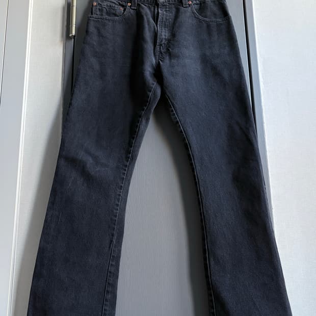 (33x32) 00s 리바이스 517 부츠컷 블랙진