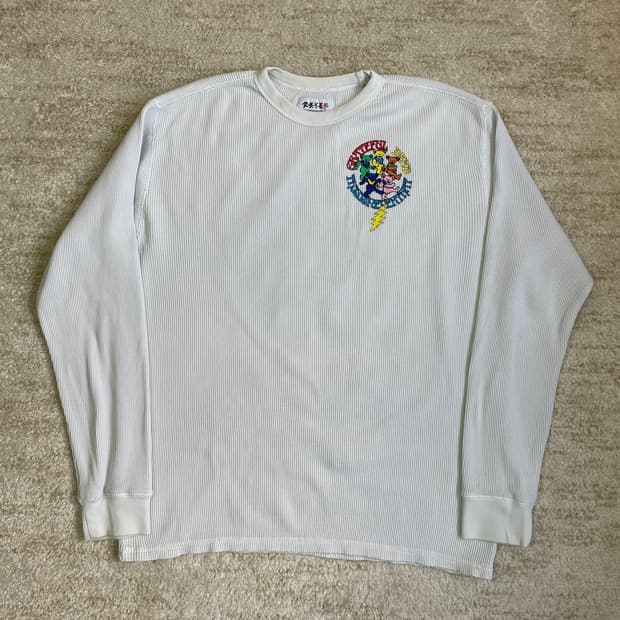 [L] 디스이즈네버댓 x 그레이트풀데드 와플 롱 슬리브 화이트