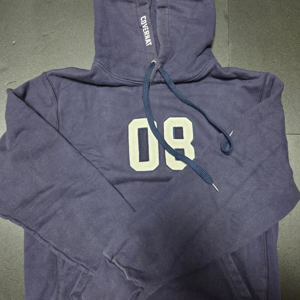 커버낫 네이비 헤비스웻 후드티