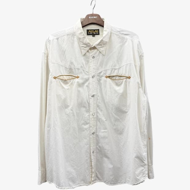 USA VINTAGE 클래식카라 웨스턴셔츠 전면 오픈포켓 요크컷 디테일